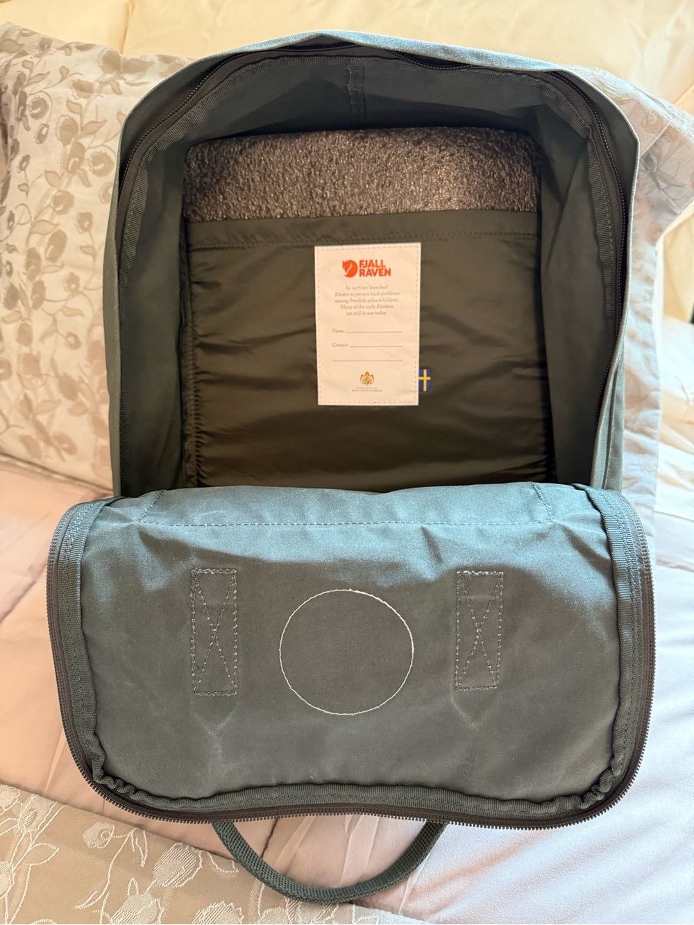 Fjallraven Kanken backpack. Very good condition. Color Graphite/Dark green. - Picture 7 of 16